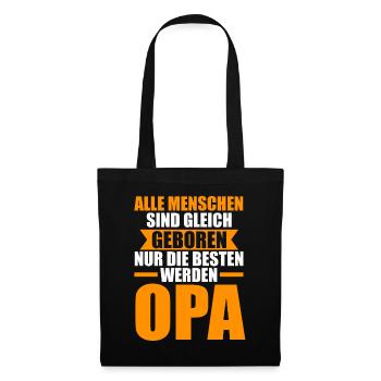 Großvater Großpapa Opi Opa - Stoffbeutel - Schwarz - Vorne