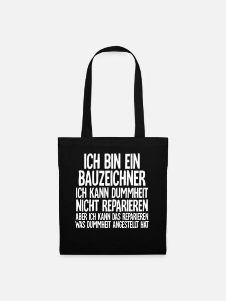 Bauzeichner - Stoffbeutel - Schwarz