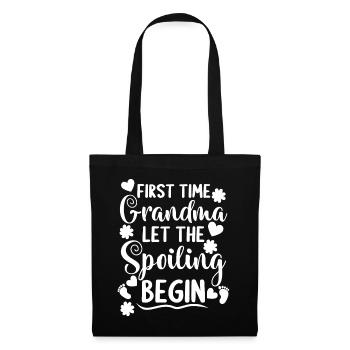 Première grand-mère grand-mère arrière-grand-mère grands-parents - Sac en tissu - noir - Devant