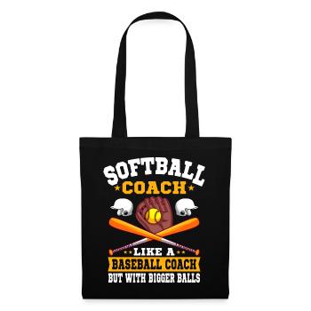 Entraîneur de softball comme un entraîneur de baseball - Sac en tissu - noir - Devant