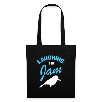 Pêcheur roi australien et oiseau lanchender - Sac en tissu - noir - Devant