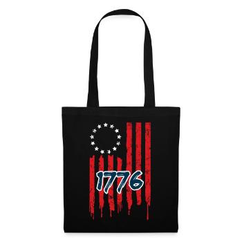 Betsy Ross American Flag Patriotic USA Distressed - Tote Bag - black - Front