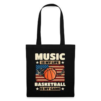 Joueur musicalement patriotique Amateur de musique - Sac en tissu - noir - Devant