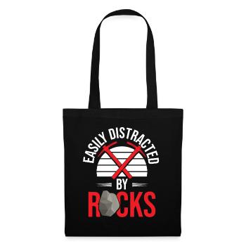 Géologue Géologie Collecteur de roches - Sac en tissu - noir - Devant