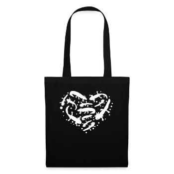 Axolotl Heart Axolotls Cute Axolotl Kawaii Axolotl - Stoffbeutel - Schwarz - Vorne