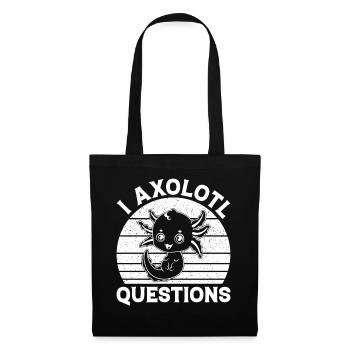 Axolotl Fish - I Axolotl Questions Kawaii Axolotl - Tote Bag - black - Front