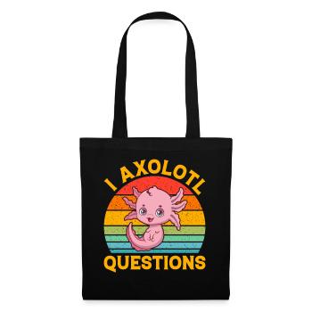 Axolotl Fish - I Axolotl Questions i Funny Axolotl - Tote Bag - black - Front