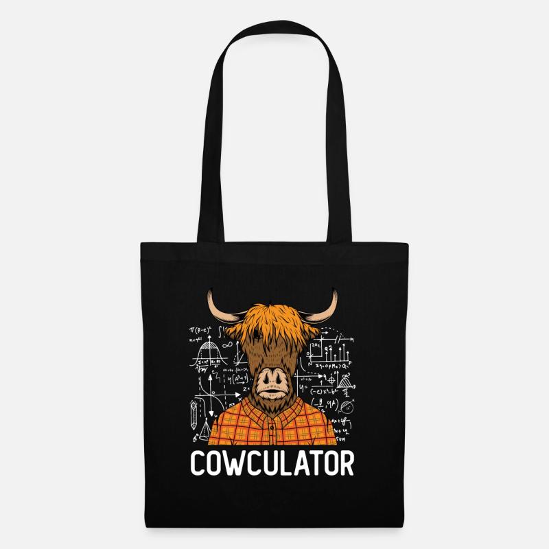 Cowculator - Stoffbeutel - Schwarz