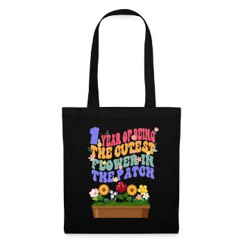 1 an la fleur la plus douce du jardinier - Sac en tissu - noir - Devant