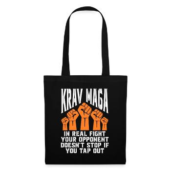 Krav Maga dans le vrai combat votre combattant de sports de combat - Sac en tissu - noir - Devant