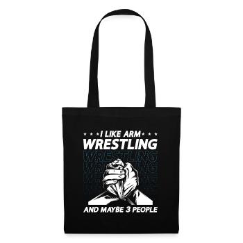 Arm Wrestling I Like Arm Wrestling Muscle Wrestler - Stoffbeutel - Schwarz - Vorne