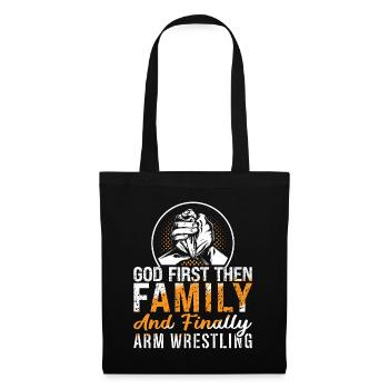 Arm Wrestling God First Puis Love Wrestle Wrestler - Sac en tissu - noir - Devant
