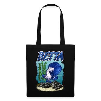 Betta Fischaquarium für Fischhalter - Stoffbeutel - Schwarz - Vorne