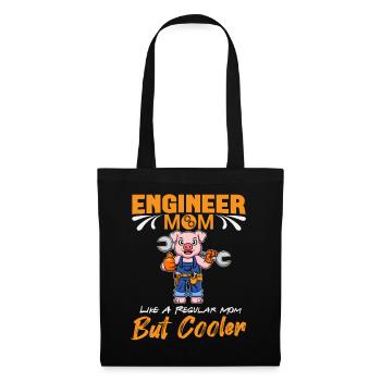 Maman ingénieure comme une maman Regualr mais plus cool - Sac en tissu - noir - Devant