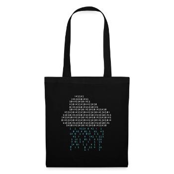 Programmer - binary code cloud rain - Tote Bag - black - Front