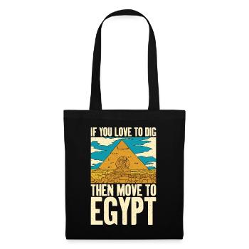 Ils aiment l’égyptien - Sac en tissu - noir - Devant