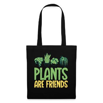 Les plantes sont amies végétaliennes végétariennes - Sac en tissu - noir - Devant