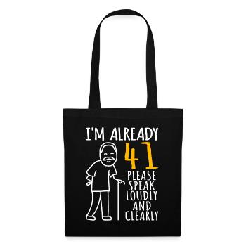 41 Anniversaire Homme 41er 41ter J’ai déjà 41 ans - Sac en tissu - noir - Devant