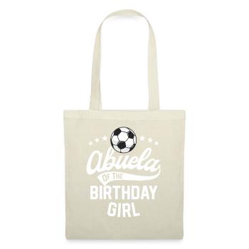 Abuela de la fête sur le thème du football de la fille d’anniversaire - Sac en tissu - nature - Devant