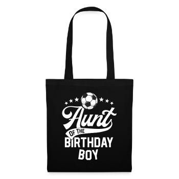 Aunt Of The Birthday Boy Soccer Themed Party - Tote Bag - black - Front