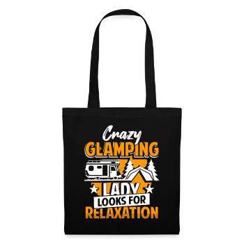 Glamping Camper Glamper - Stoffbeutel - Schwarz - Vorne