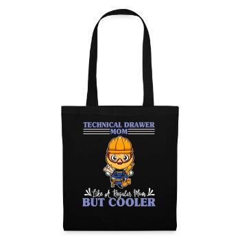 Technical Drawer Mom Like A Regualr Mom But Cooler - Tote Bag - black - Front
