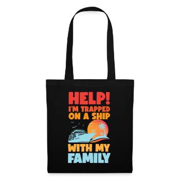 Aide familiale pour les vacances en bateau de croisière! - Sac en tissu - noir - Devant