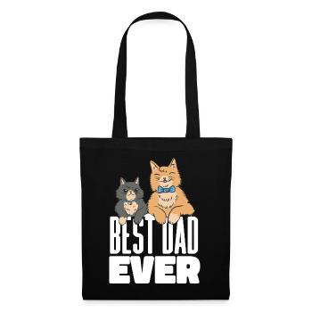 Meilleur Cat Dad Ever Funny Cat Daddy Fathers Day Gift - Sac en tissu - noir - Devant