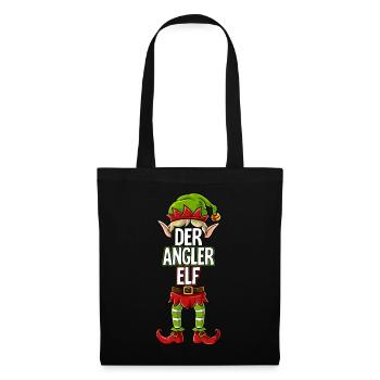 Angler Elf Partnerlook Weihnachten - Stoffbeutel - Schwarz - Vorne