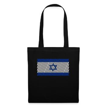 Drapeau d’Israël - Sac en tissu - noir - Devant