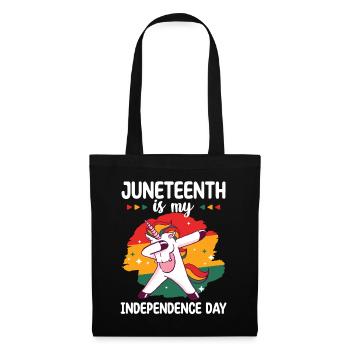 Juneteenth is my independence day unicorn - Tote Bag - black - Front