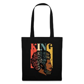 King Proud Melanated Dad Black Father’s Day - Sac en tissu - noir - Devant