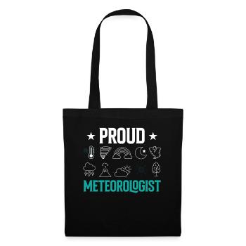 Stolzer Meteorologe Meteorologie Wettervorhersage - Stoffbeutel - Schwarz - Vorne