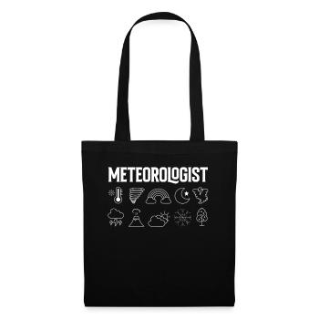 Meteorologe Beruf Meteorologie Wettervorhersage - Stoffbeutel - Schwarz - Vorne