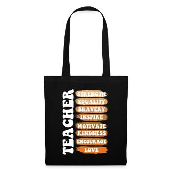 Teacher Strength Equality Pride Melanated - Tote Bag - black - Front