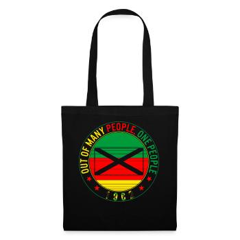 Jamaika Shirt, Out Of Many One People 1962 Tee, - Stoffbeutel - Schwarz - Vorne