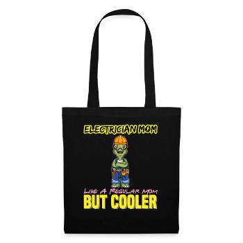 Electrician Mom Like A Regualr Mom But Cooler - Stoffbeutel - Schwarz - Vorne