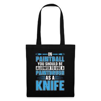 Paintball In Paintball You Should Paint Gun Player - Tote Bag - black - Front
