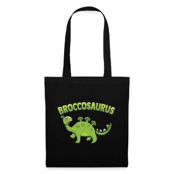 Broccosaurus Dino Brocoli Régime végétalien de légumes - Sac en tissu - noir - Devant