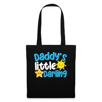 Daddy's Little Darling Cute Kiddie Sun Star Kid - Tote Bag - black - Front