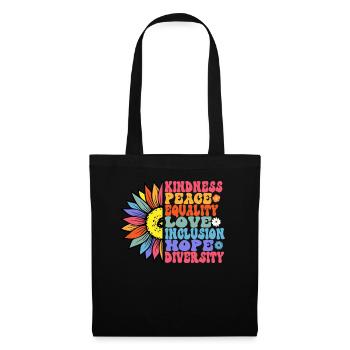 Gentillesse Paix Égalité Amour Espoir - Sac en tissu - noir - Devant