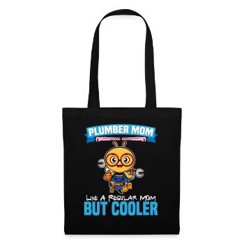 Plumber Mom Like A Regualr Mom But Cooler - Stoffbeutel - Schwarz - Vorne