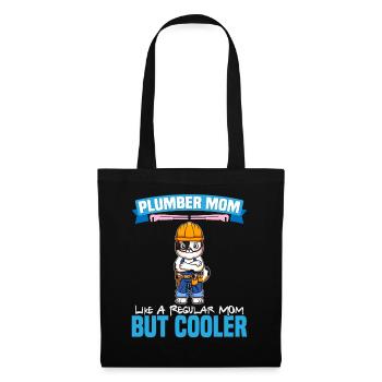 Plumber Mom Like A Regualr Mom But Cooler - Stoffbeutel - Schwarz - Vorne