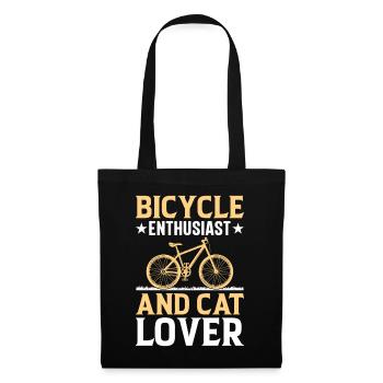 Cyclistes de VTT - Passionnés de vélo et - Sac en tissu - noir - Devant