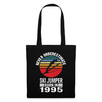 Never Underestimate Ski Jumper born in 1995 - Tote Bag - black - Front