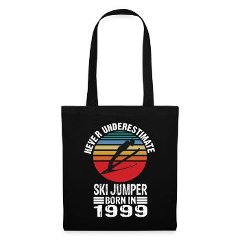 Ne sous-estimez jamais le sauteur à ski né en 1999 - Sac en tissu - noir - Devant