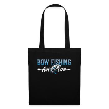 Bow Fishing Aim Low Bow Fisherman Sports Bowfisher - Tote Bag - black - Front