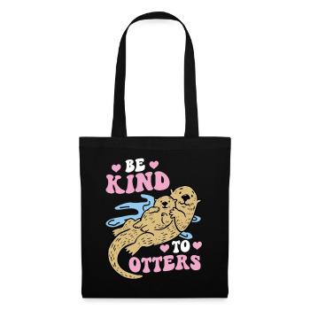 Be kind to otters - Otter - Tote Bag - black - Front