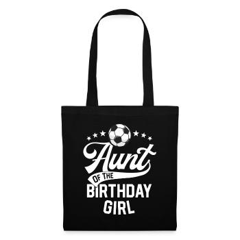 Tante de la fête sur le thème du football de la fille d’anniversaire - Sac en tissu - noir - Devant