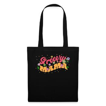 Groovy Mama Floral Fleurs Sauvages Fleurier - Sac en tissu - noir - Devant
